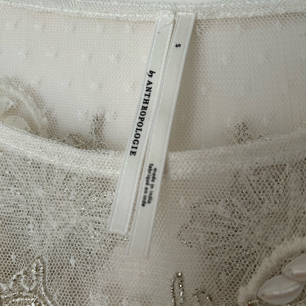 Anthropologie Mesh embellished top new with tags - Picture 11 of 12